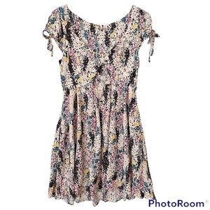 Free People Miss Right Front Cut-Out Mini Dress Ivory Size Small